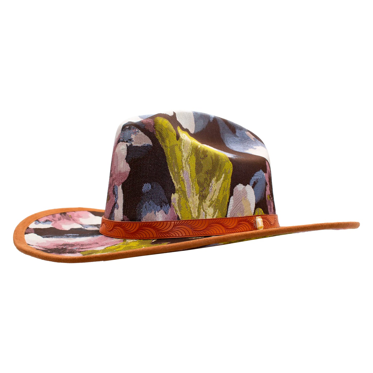 SOMBRERO FLORES MOSTAZA