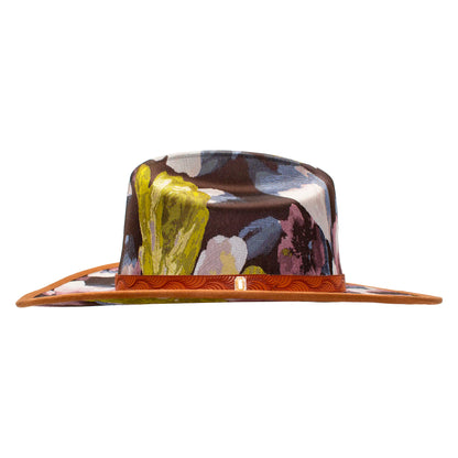 SOMBRERO FLORES MOSTAZA