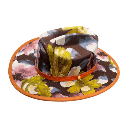 SOMBRERO FLORES MOSTAZA