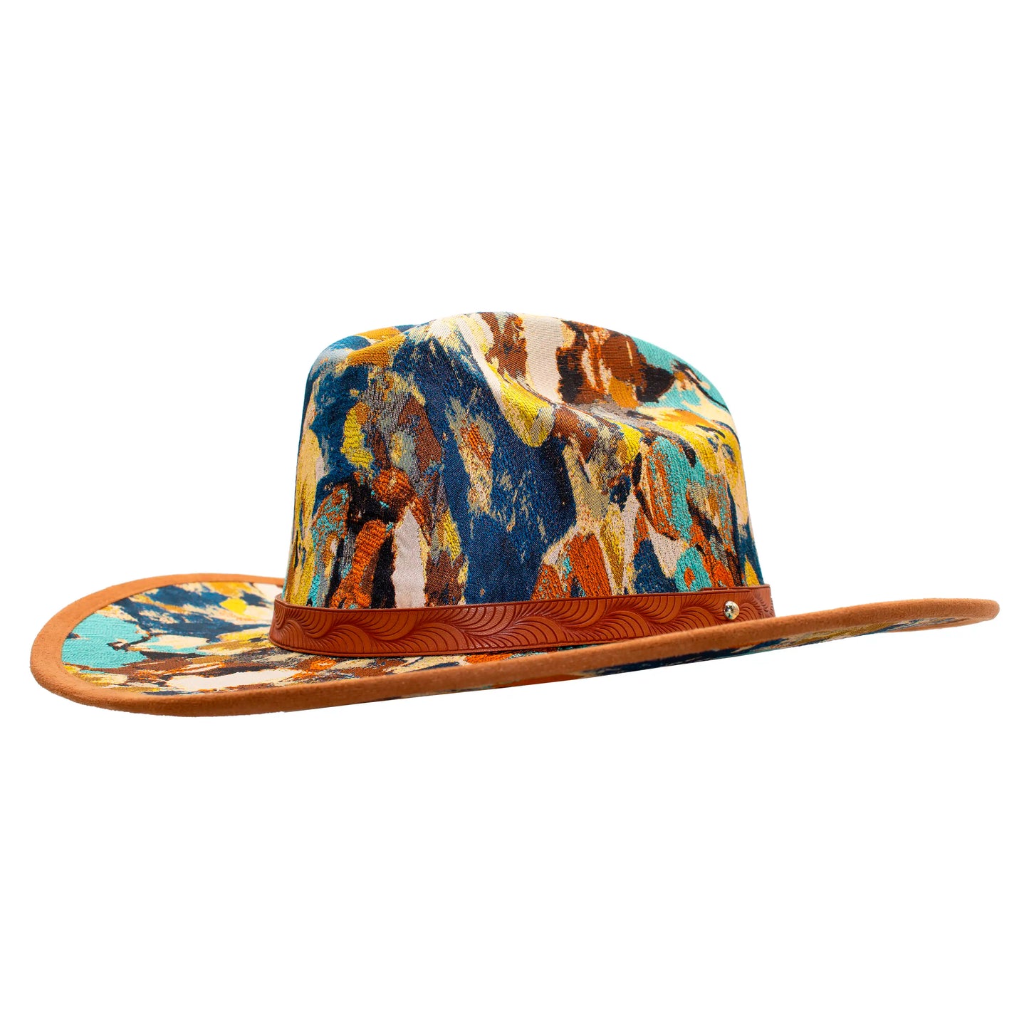 SOMBRERO FLORES MOSTAZA