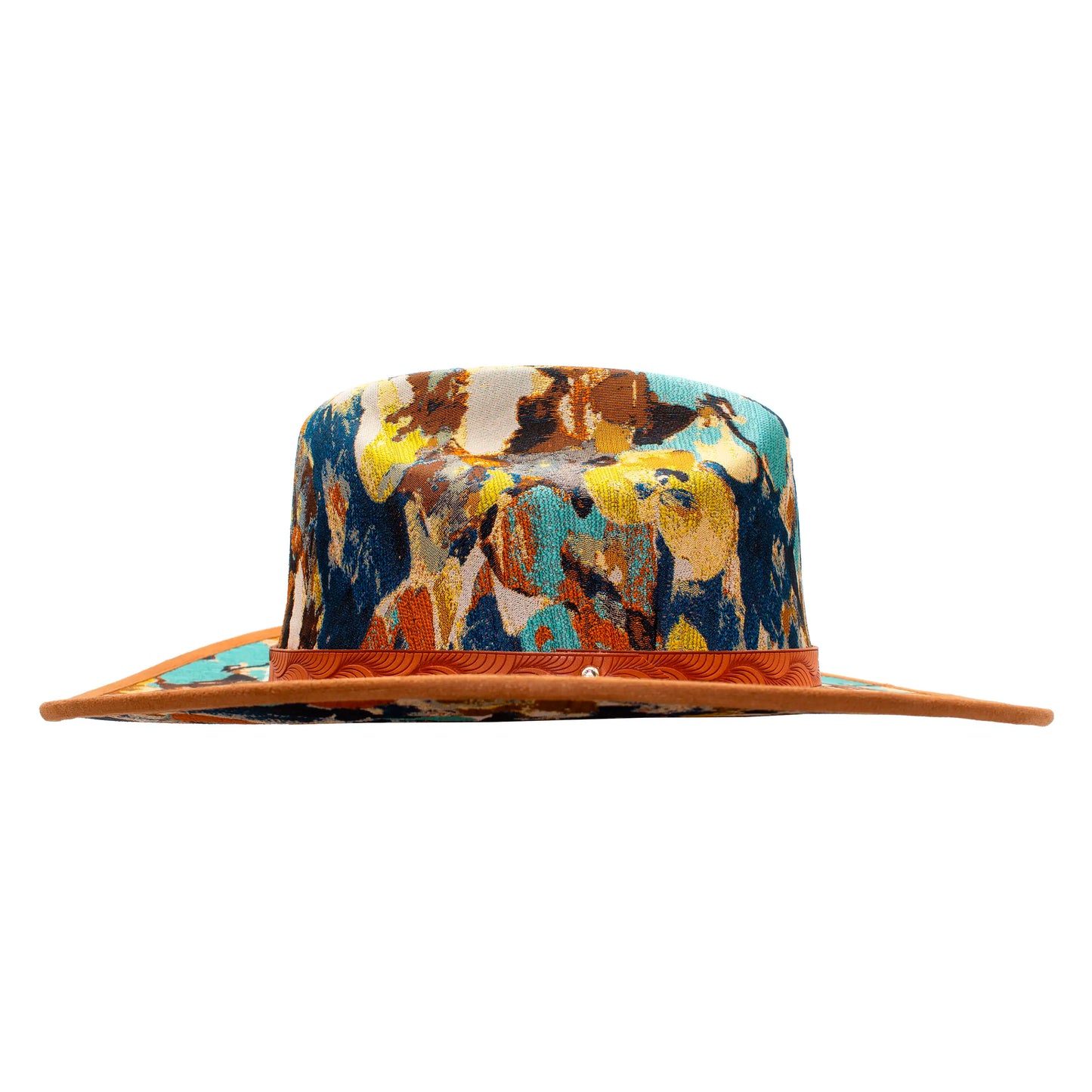 SOMBRERO FLORES MOSTAZA