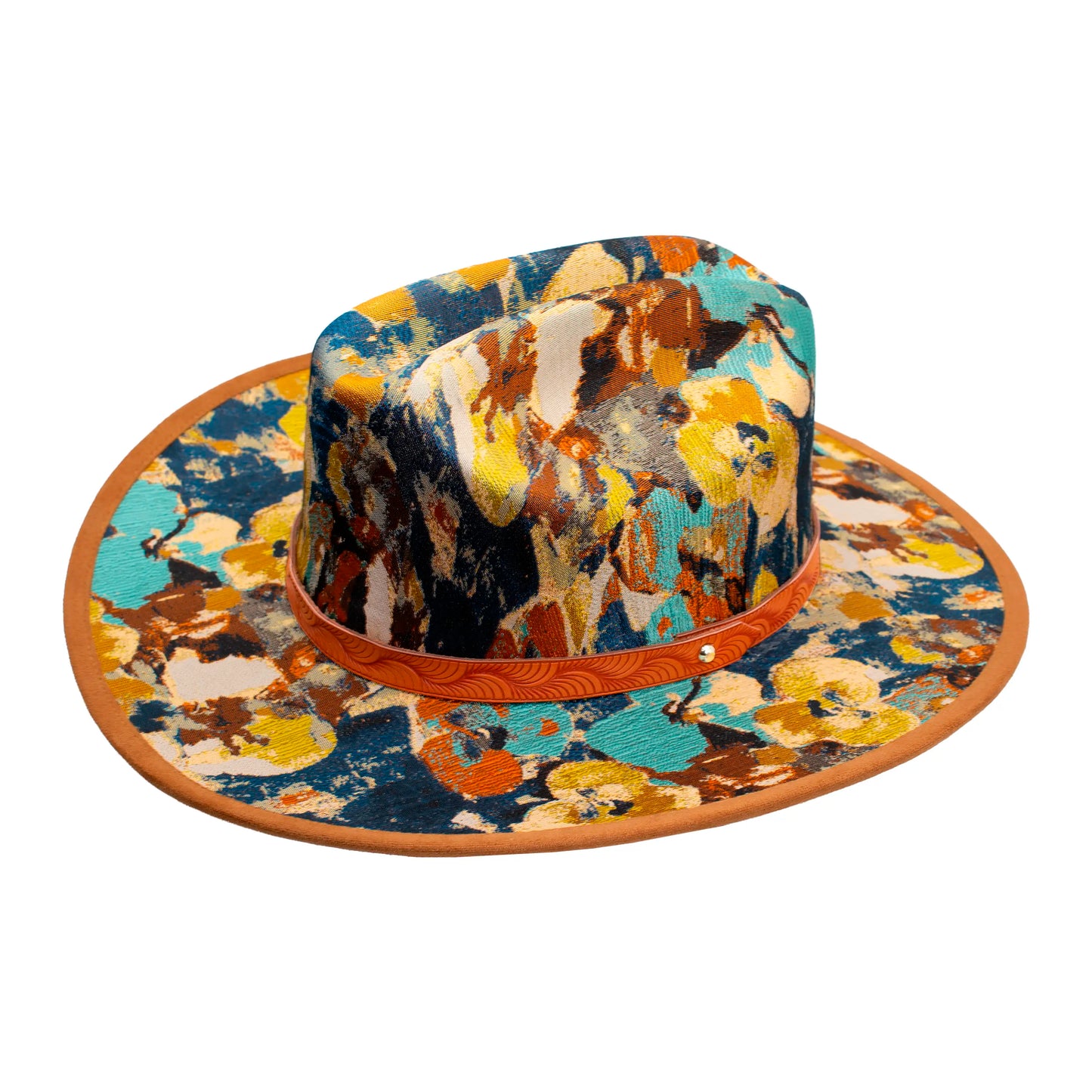 SOMBRERO FLORES MOSTAZA