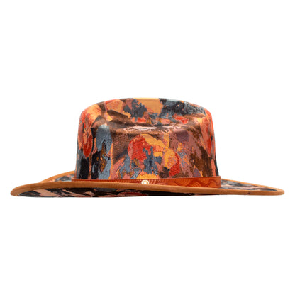 SOMBRERO FLORES OCRE