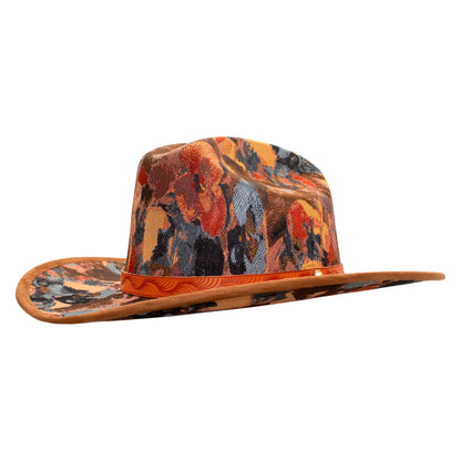 SOMBRERO FLORES OCRE