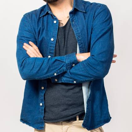 Camisa azul